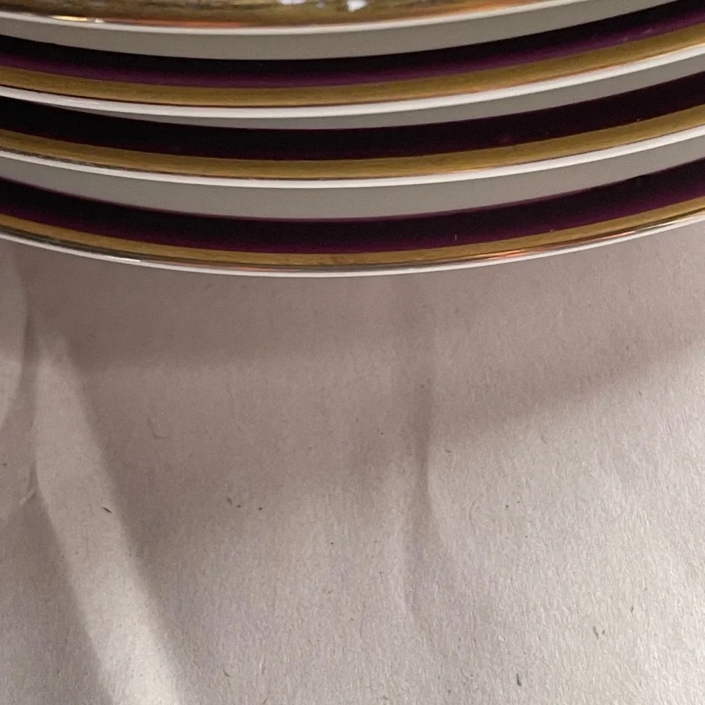 Crate&Barrel dessert plates Appetizer Party dinner hostess gift set 4